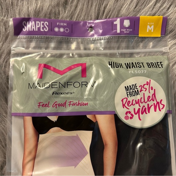 Maidenform Flexees Shapewear‎ Womens Size Medium Black High Waist Brief S… - Picture 2 of 7